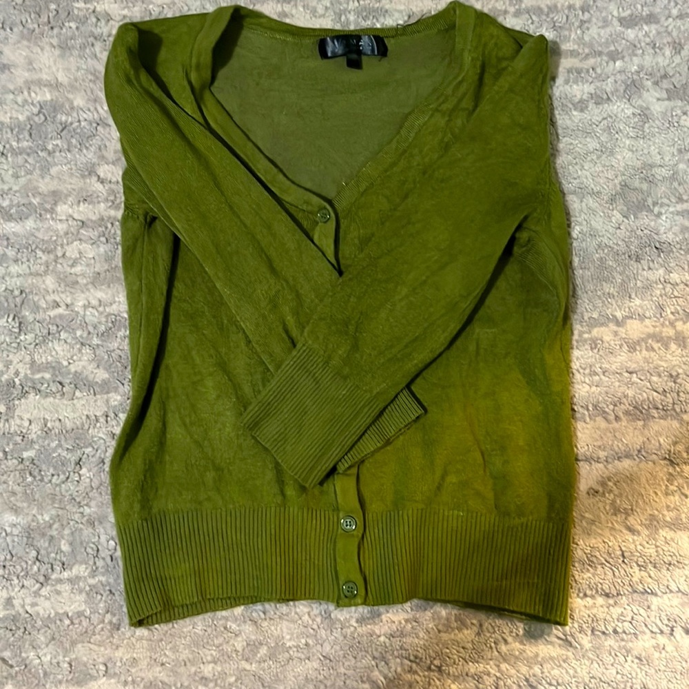 Olive green cardigan